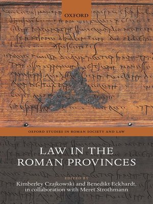 cover image of Law in the Roman Provinces